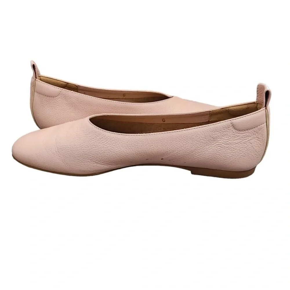 Everlane Blush Pink Pebbled Leather Flats Size 6 - Picture 1 of 8